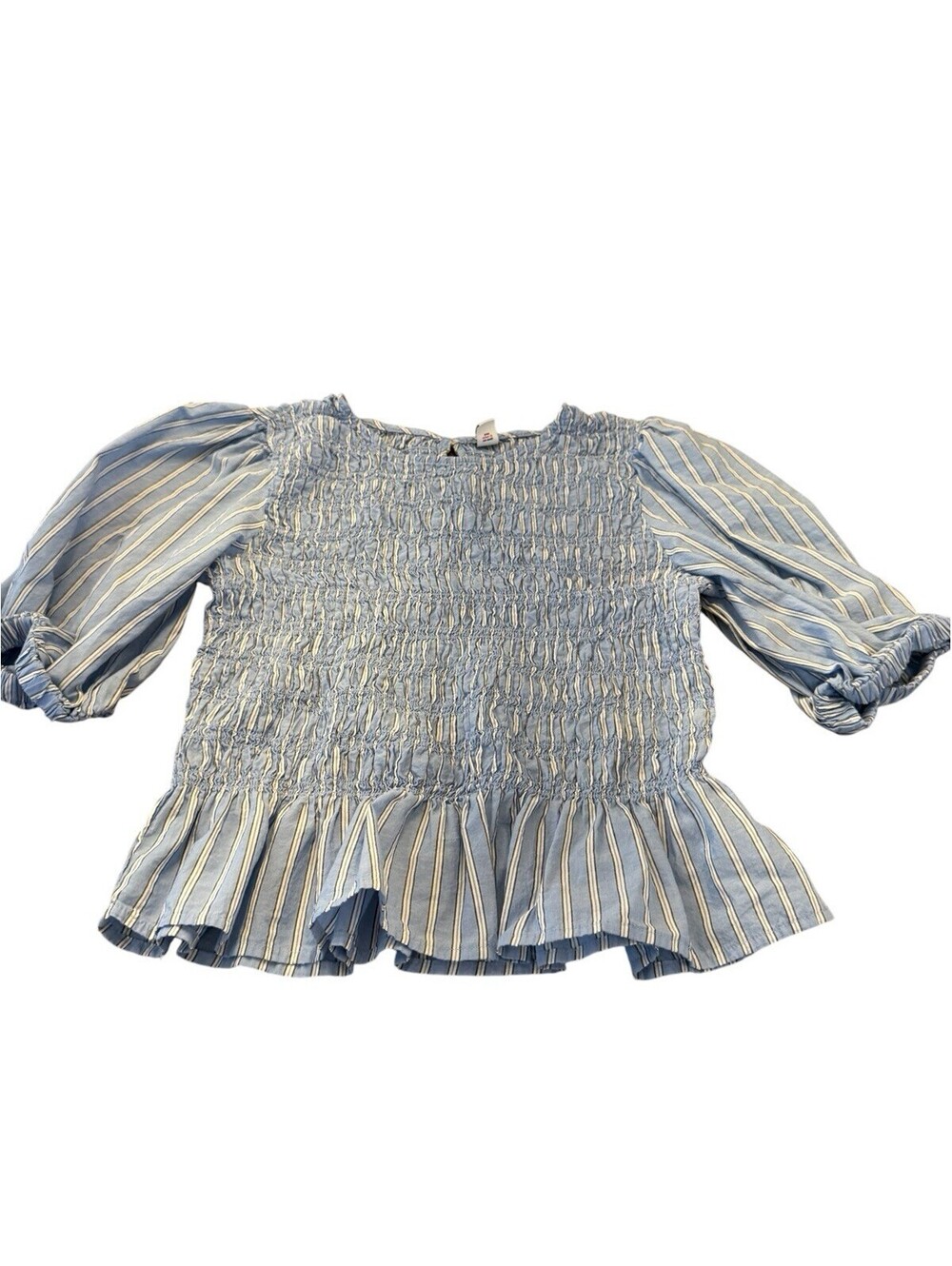 Old Navy Smocked Blouse With Peplum Size M Cottage Core Cowgirl